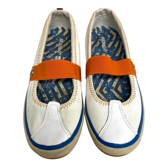 SEBAGO Skipper White Vibram Canvas Flats 7 - Picture 3 of 14